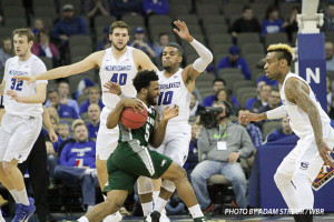 Creighton's defense was suffocating for the second straight game in the NIT. (Photo by Adam Streur / WBR)