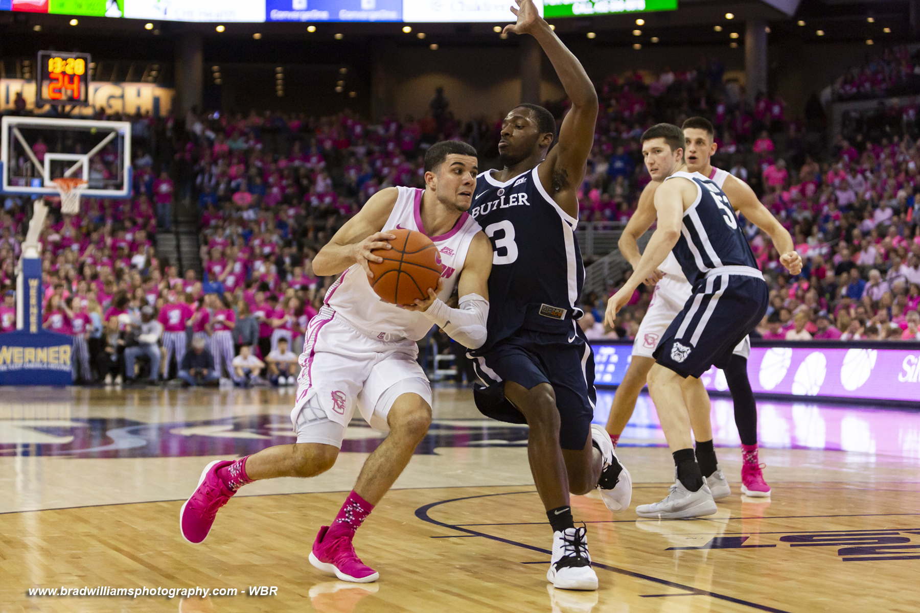 Photo Gallery Creighton Men’s Basketball Rises Above Butler in Pink